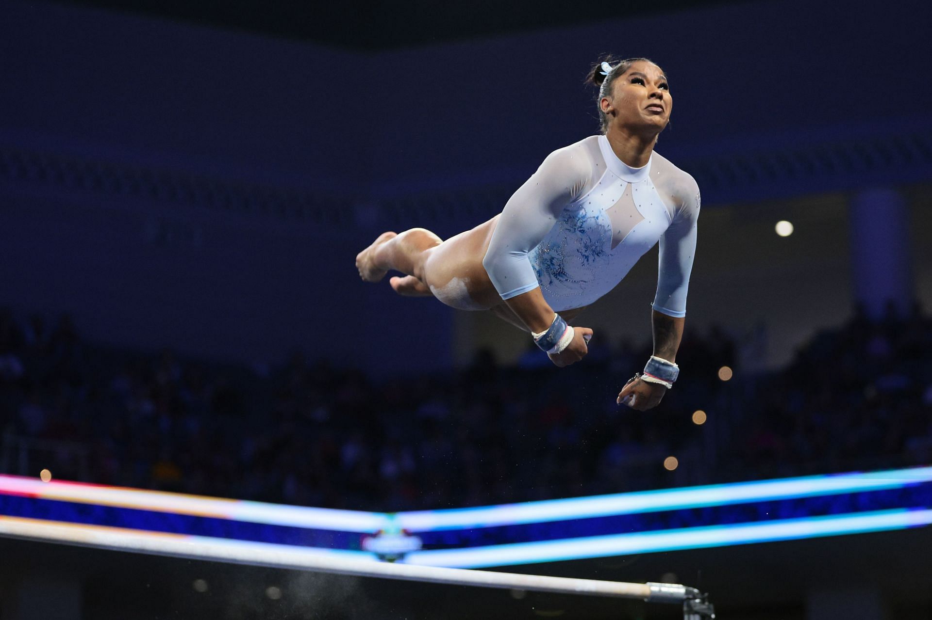Jordan Chiles at 2025 NCAA Women's Gymnastics Championships - Source: Getty